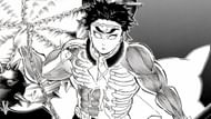 Kokushibo using his Transparent World technique to see Gyomei's body structure (Image via Shueisha)